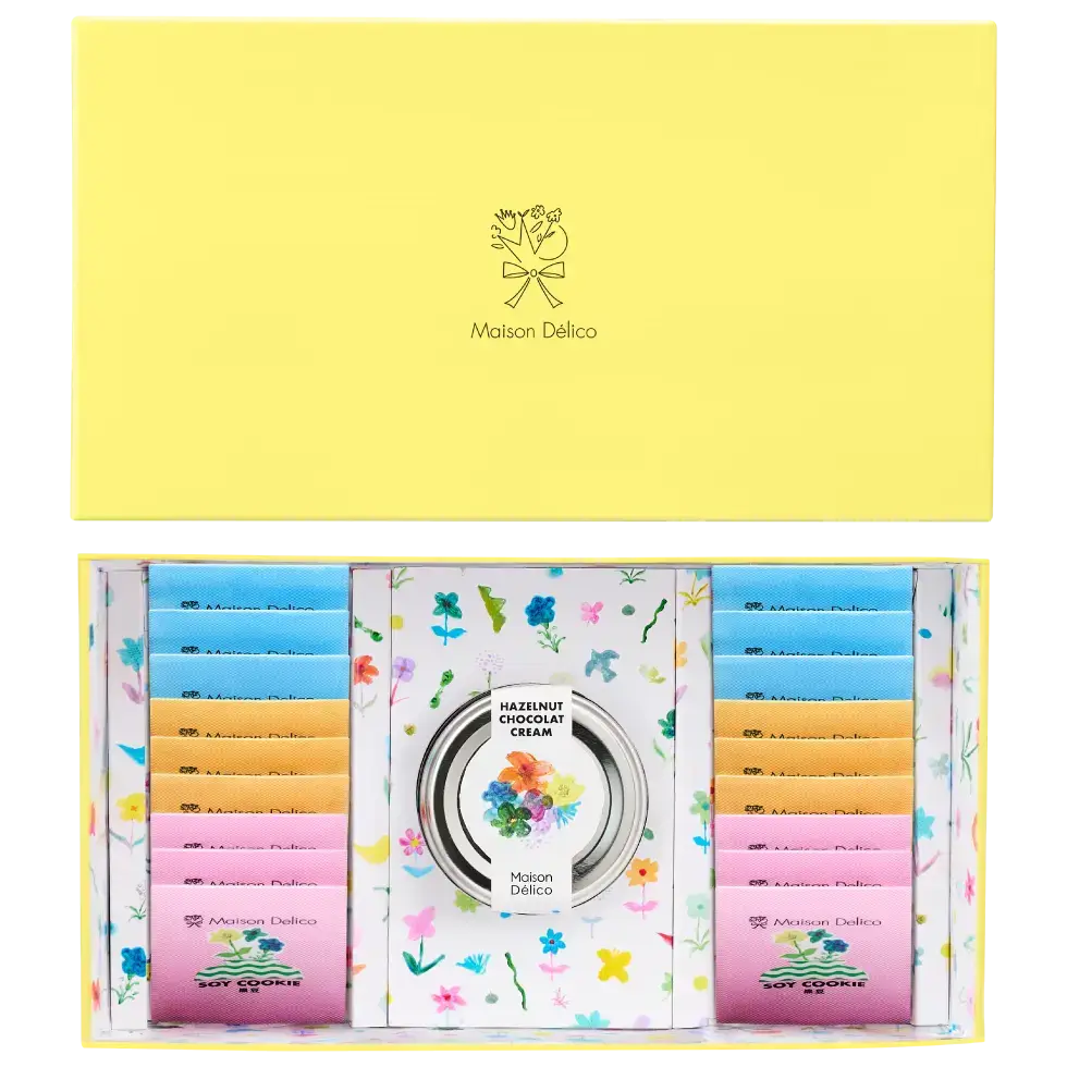 「アソートセット」ソイクッキー(3種)18枚、ヘーゼルナッツショコラクリーム1本 上代3,240円(税込)